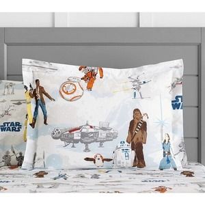Pottery Barn Star Wars Last Jedi Duvet & 2 Pillow Case Organic Cotton Full Queen